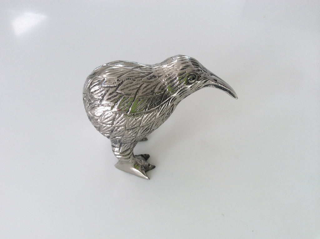 Kiwi Ornament Silver Feather